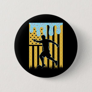 Badge Rond 5 Cm Garçons de football gouttant de la glace américain