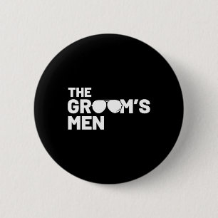 Badge Rond 5 Cm Garçons d'honneur Marié Squat Hommes Célibataire F