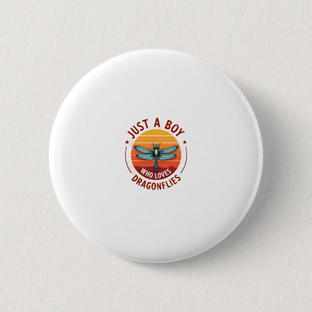 Badge Rond 5 Cm Garçons Dragonfly (2) (Devant)