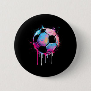 Badge Rond 5 Cm Garçons Filles De Foot Awesome Coloré Foot Drip So