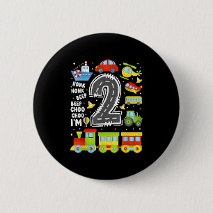Badge Rond 5 Cm Garçons Filles Enfants de 2 ans 2ème anniversaire