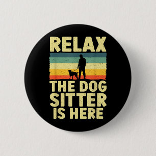 Badge Rond 5 Cm Garde de Chien Conception Pour Hommes Femmes Garde