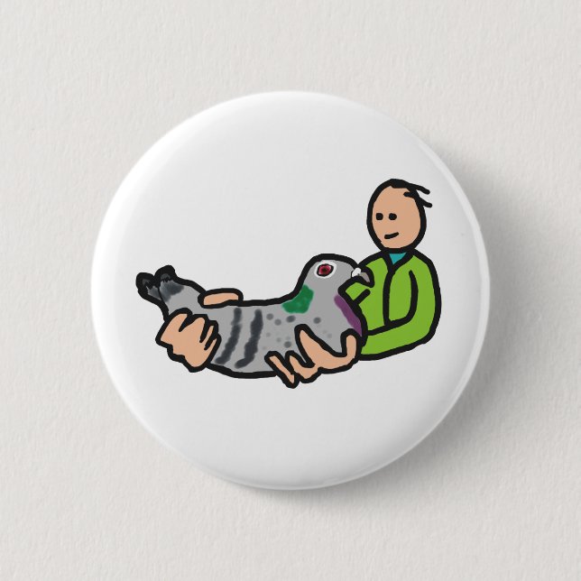 Badge Rond 5 Cm Garde de pigeon (Devant)