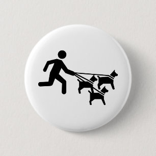 Badge Rond 5 Cm Garde d'enfants de chien
