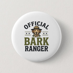 Badge Rond 5 Cm Garde Officiel de l'aboiement Chien Graphique Vint