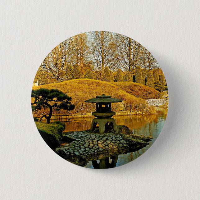Badge Rond 5 Cm Garden japonais (Devant)