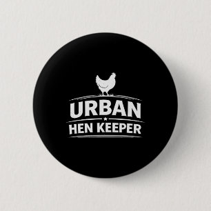 Badge Rond 5 Cm Gardeuse de Poule Urne – Conception de Style de Vi