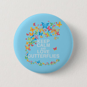 Badge Rond 5 Cm Gardez la copie d'art de papillon de papillons de