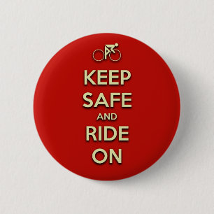 Badge Rond 5 Cm Gardez La Sécurité Et Continuez