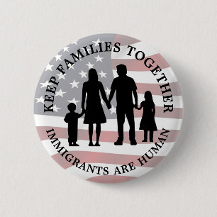 Badge Rond 5 Cm Gardez l'anti atout de familles ensemble pour