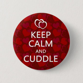 Badge Rond 5 Cm Gardez le calme et caressez