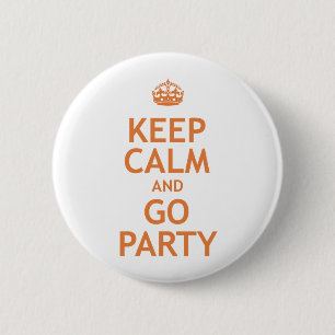 Badge Rond 5 Cm gardez le calme et la partie dessus