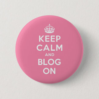 Badge Rond 5 Cm Gardez le calme et le blog dessus