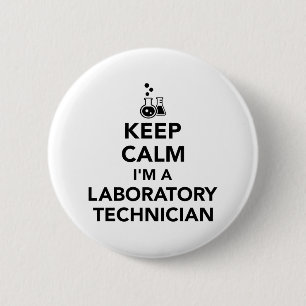 Badge Rond 5 Cm Gardez le calme que je suis un technicien de