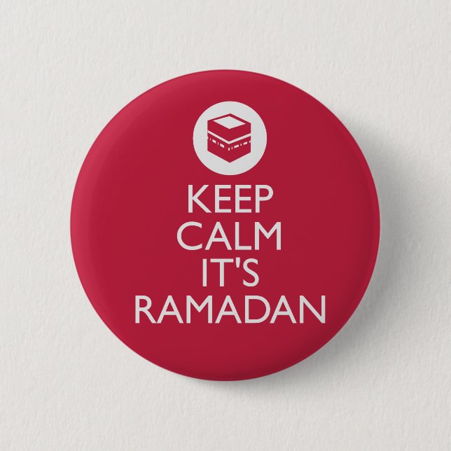 Badge Rond 5 Cm gardez le calme son Ramadan (Devant)