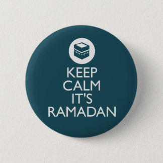 Badge Rond 5 Cm gardez le calme son Ramadan