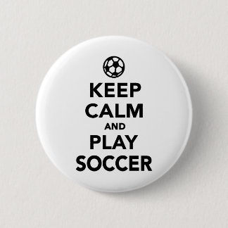 Badge Rond 5 Cm Gardez le football de calme et de jeu