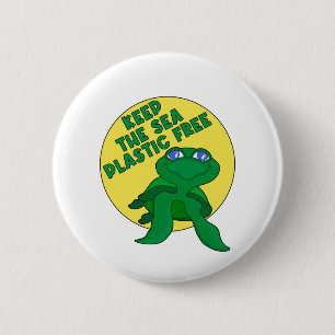 Badge Rond 5 Cm Gardez Le Plastique De Mer Gratuit