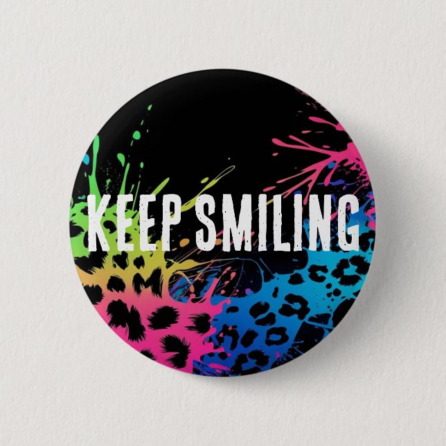 Badge Rond 5 Cm Gardez le Sourire (Devant)