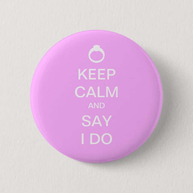 Badge Rond 5 Cm Gardez nuptiale calme (Devant)