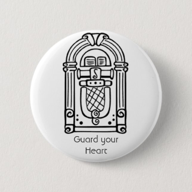 Badge Rond 5 Cm Gardez votre coeur (Devant)