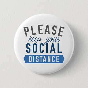 Badge Rond 5 Cm Gardez votre distance sociale