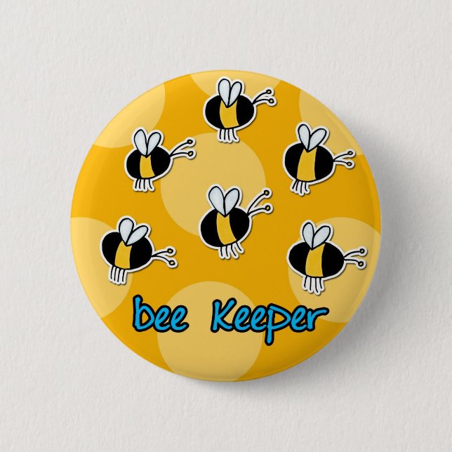 Badge Rond 5 Cm gardien d'abeille (Devant)