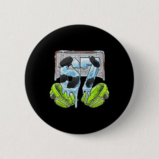 Badge Rond 5 Cm Gardien de hockey 67 Six Sept 6 7 Gen Alpha Meme D