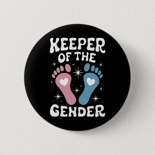 Badge Rond 5 Cm Gardien De La Fête De Révélation Du Sexe Garçon Fi