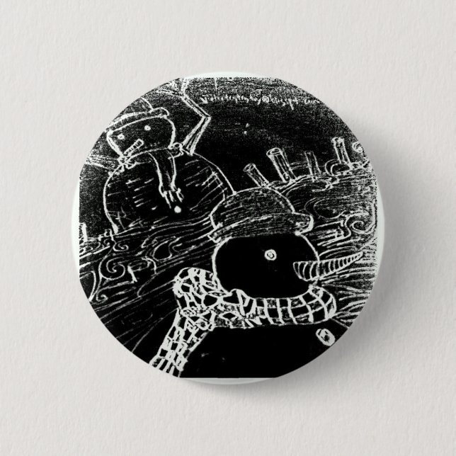 Badge Rond 5 Cm gardien des neiges yaie (Devant)