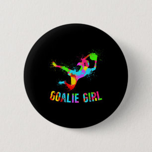 Badge Rond 5 Cm Gardienne de but de football fille Gardienne de fo