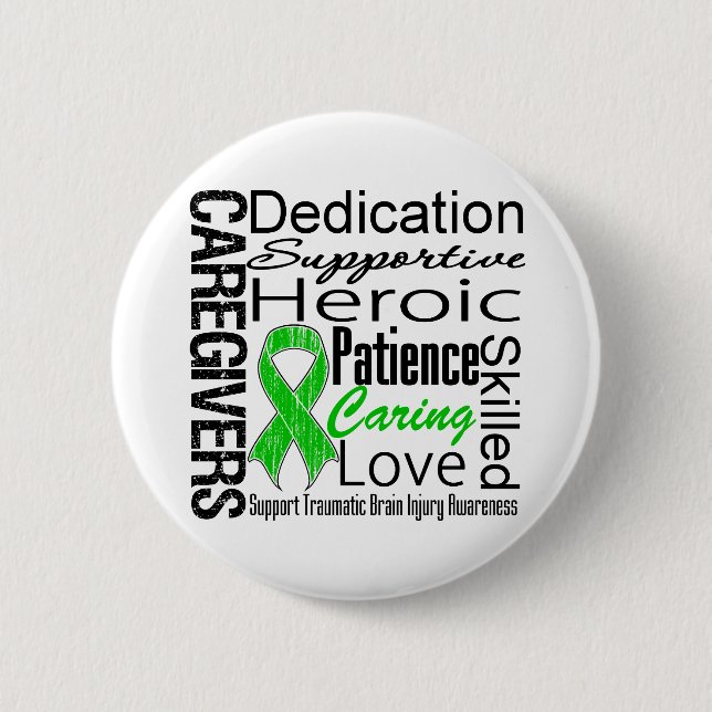 Badge Rond 5 Cm Gardiens de carrière Collage traumatisme cérébral (Devant)