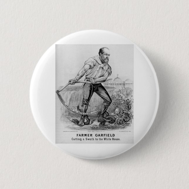 Badge Rond 5 Cm Garfield 1880 (Devant)