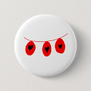 Badge Rond 5 Cm garland noir rouge marque noël design tasse à café