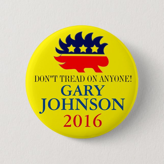 Badge Rond 5 Cm Gary Johnson 2016 (Devant)