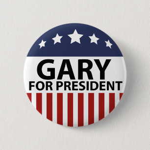 Badge Rond 5 Cm Gary Pour Président