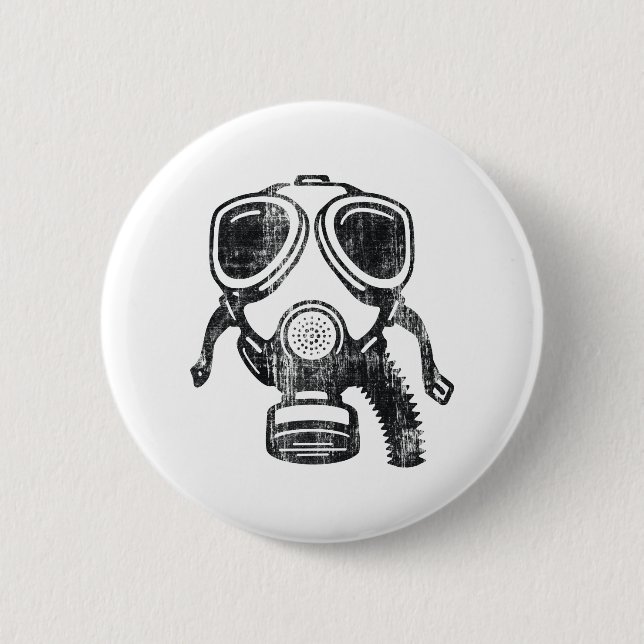 Badge Rond 5 Cm gasmask (Devant)