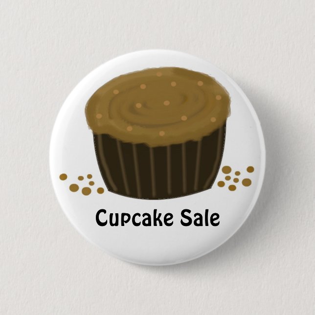 Badge Rond 5 Cm Gâteau au Chocolat - Vente de Gâteaux (Devant)