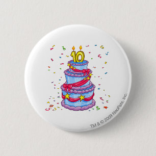 Badge Rond 5 Cm Gâteau d'anniversaire