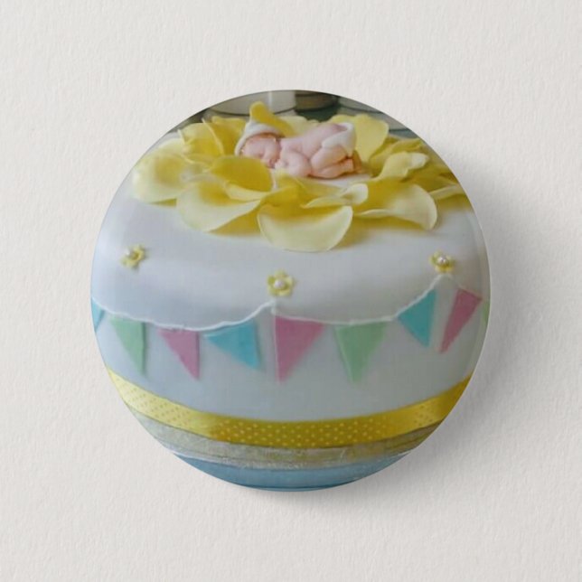 Badge Rond 5 Cm _gâteau d'anniversaire 2 (Devant)