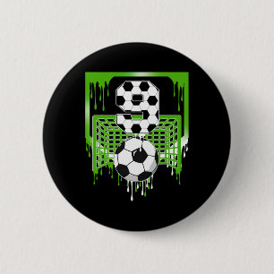 Badge Rond 5 Cm Gâteau d'anniversaire 9 ans Football Crème glacée