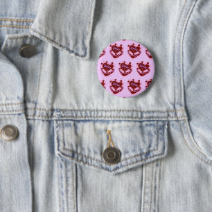Badge Rond 5 Cm Gâteau d'anniversaire Cœur Coquette Bélier Zodiaqu