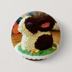 Badge Rond 5 Cm Gâteau II de lapin