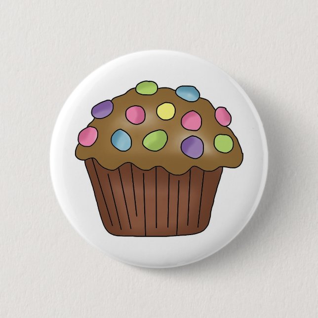 Badge Rond 5 Cm Gâteaux Cupcakes (Devant)