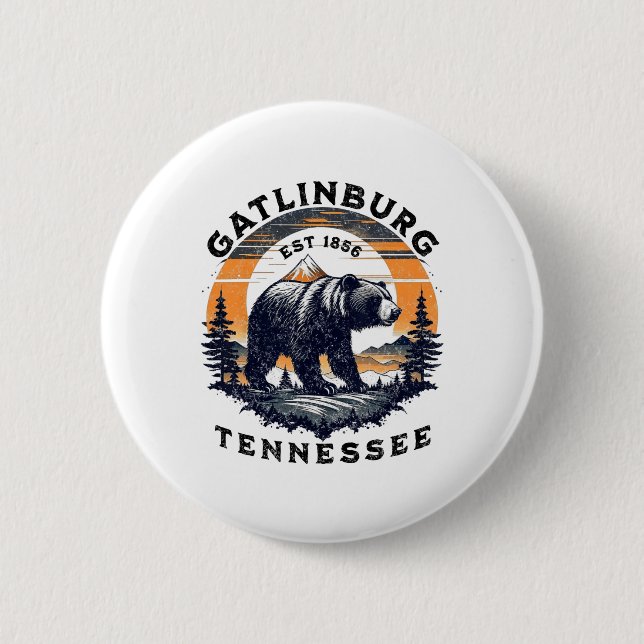 Badge Rond 5 Cm Gatlinburg  (Devant)