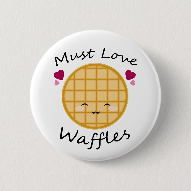 Badge Rond 5 Cm gaufre de Kawaii (Devant)