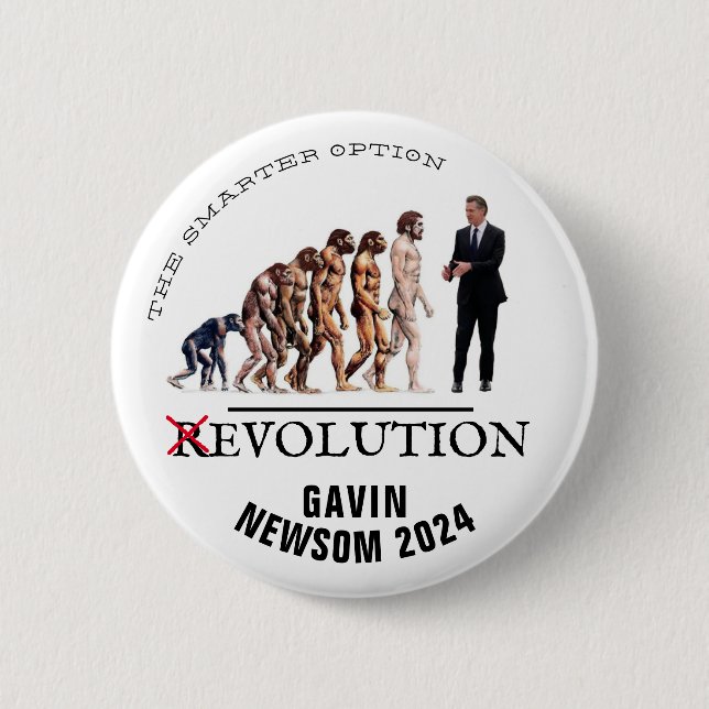 Badge Rond 5 Cm Gavin Newsom 2024 (Devant)