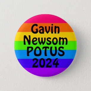 Badge Rond 5 Cm Gavin Newsom POTUS 2024