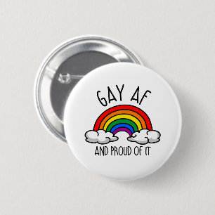 Badge Rond 5 Cm GAY AF et fier de lui