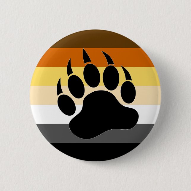 Badge Rond 5 Cm Gay Bear Pride Flag Bear (Devant)